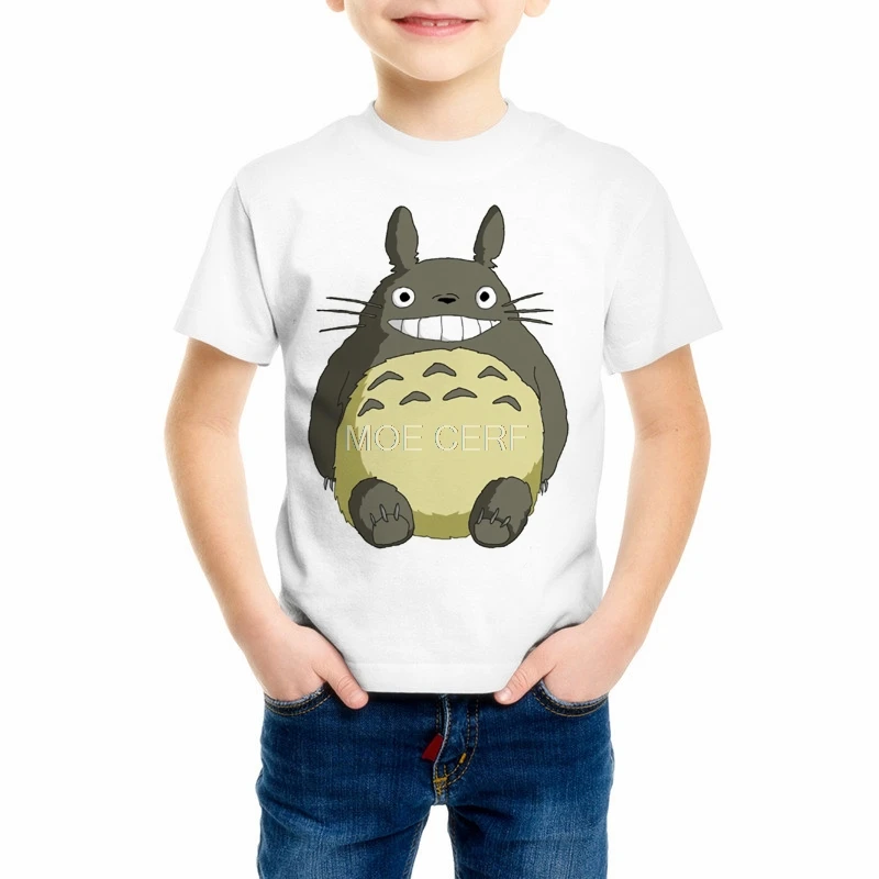 Детская футболка Totoro Kawaii аниме Футболка с принтом забавная для мальчиков и