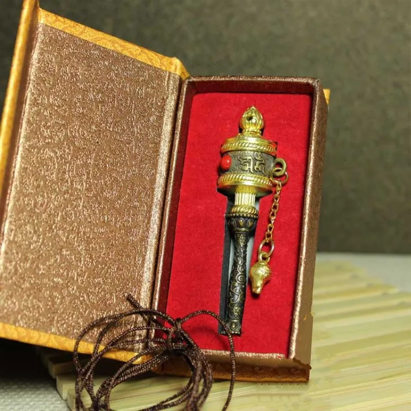 Тибетские принадлежности из чистой меди Ом Мани Падме хм Лотос Молитвенное