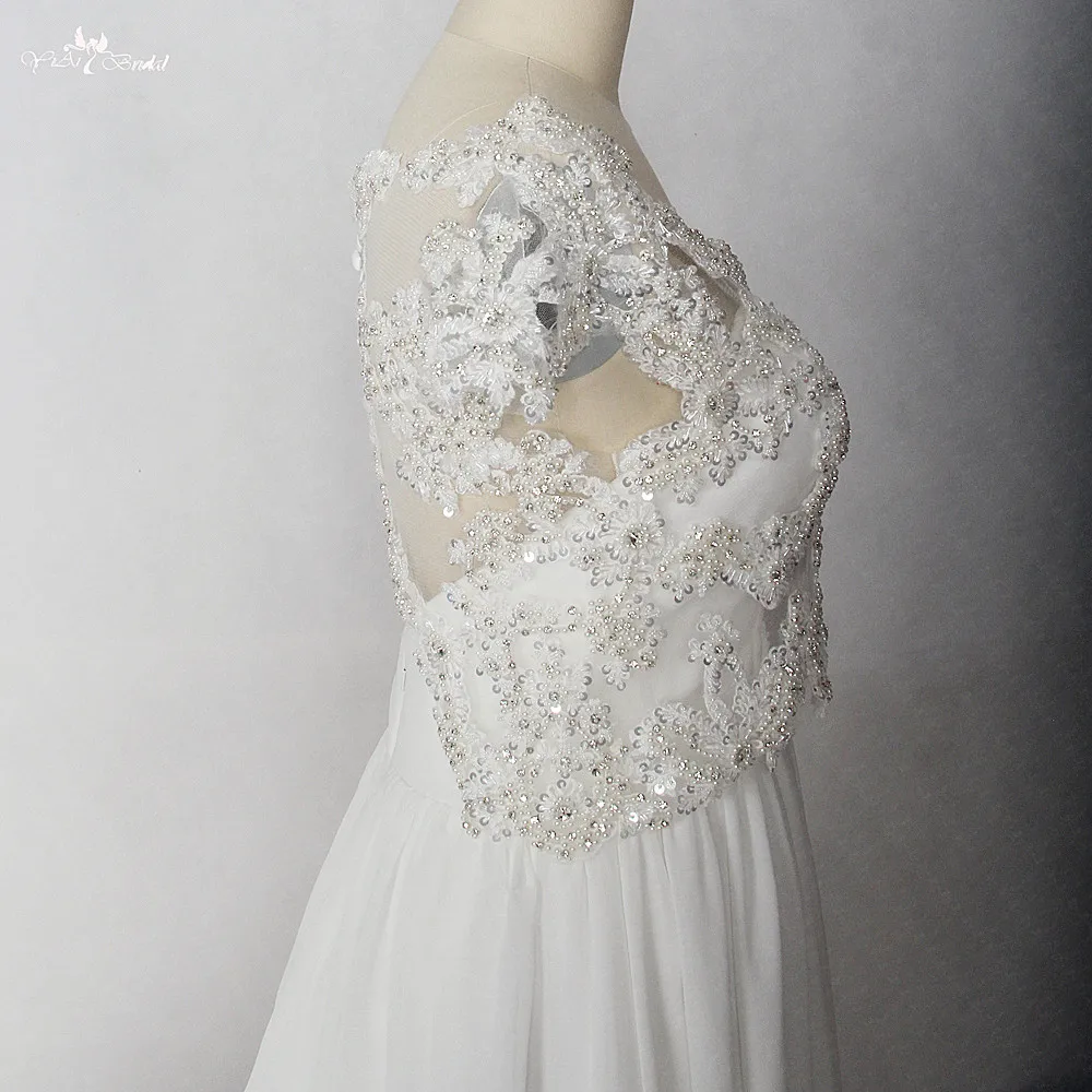 RSW1306 съемный Болеро Бохо шифоновое свадебное платье Vestido Noiva Praia|noiva praia|vestido noiva
