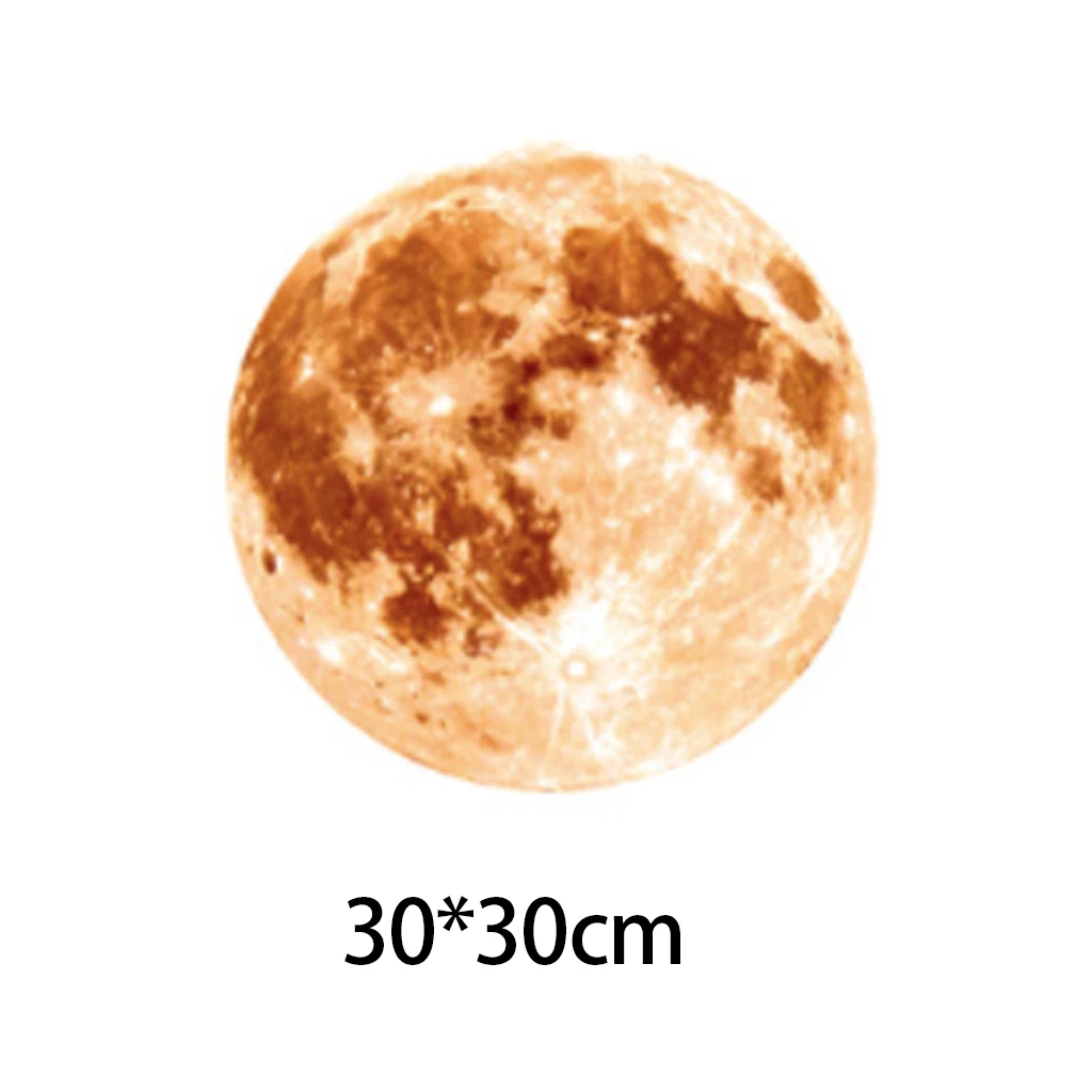 Светящаяся Съемная флуоресцентная Наклейка на стену 3D наклейка в виде Большой