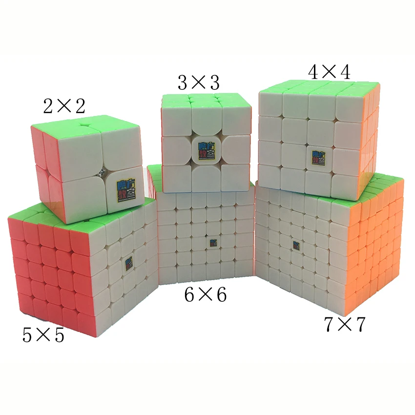 MOYO warrior 2x2x2 3x3x3 4x4x4 5x5x5 6x6x6 7x7x7 Волшебные кубики детские игрушки скоростные Пазлы куб для обучения наклейки меньше магические игрушки