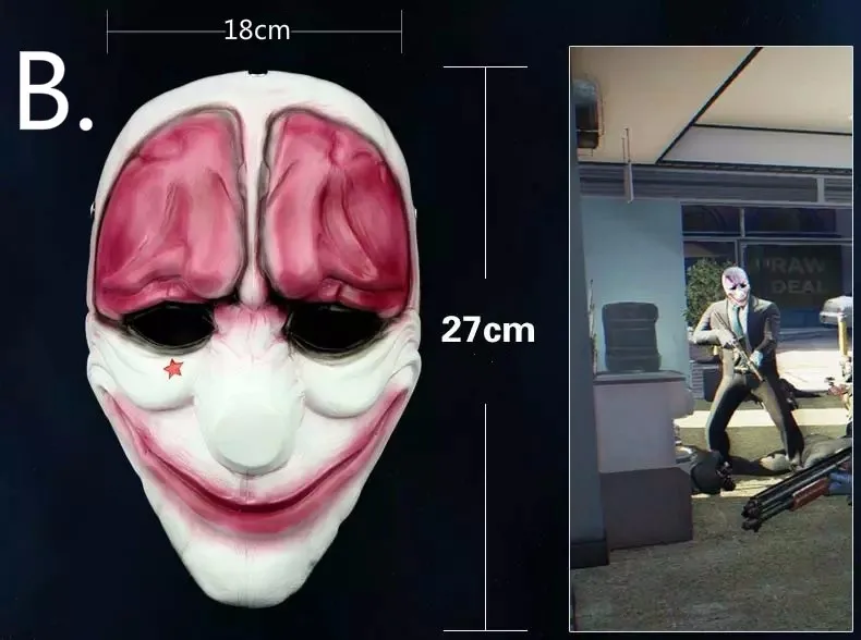 4 шт./лот маска для вечевечерние Джокер пейдэй 2 Даллас/Волк/цепи/хэкстон вечерние