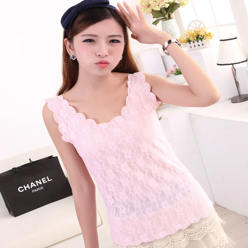 Новинка Летний стиль модный женский жилет Повседневный без рукавов кружевной