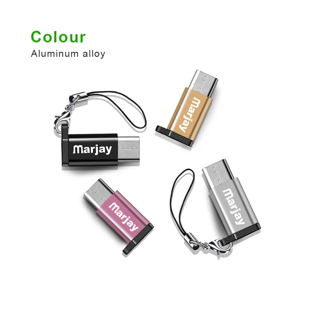 Marjay usb type C штекер Micro USB Женский адаптер usb type-C поддержка OTG для Xiaomi 4C/LeTV/huawei/htc Oneplus LG планшет