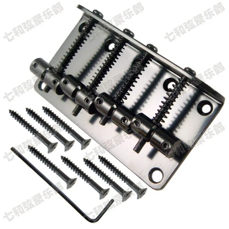 Набор черных железных мостов для бас электрической гитары 4 струны запчасти