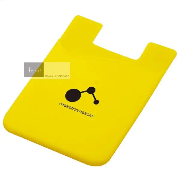 350 шт./лот силиконовый для смарт телефона кошелек/держатель карт с 3M стикером + ваш