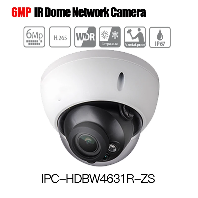 Dahua моторизованный зум H.265 IP Камера IPC HDBW4631R ZS заменить HDBW4431R 6MP CCTV 50 м ИК переменных