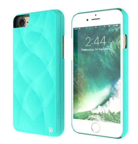 FLOVEME зажим держатель для карт зеркальный чехол для телефона для iPhone XS Max XR 7 8 Plus защитный чехол для iPhone 6 6s Plus 7 8 Coque - Цвет: Mint