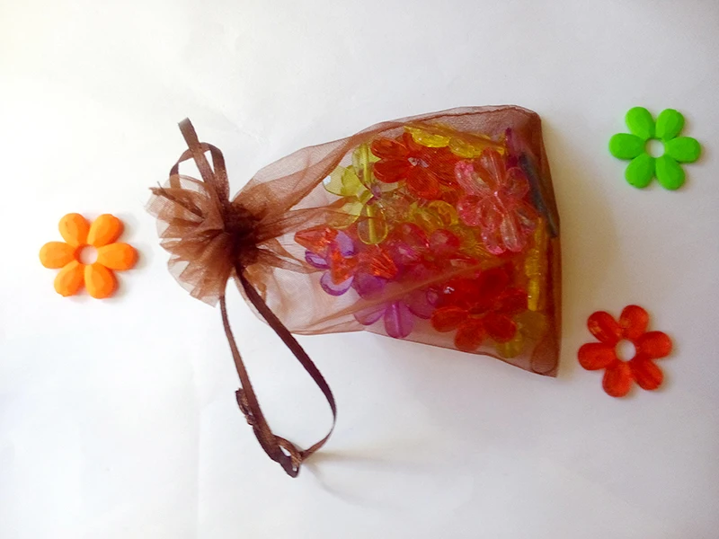 7*9cm 50pcs Multi Color Gift Bags For Jewelry/wedding/christmas/birthday Yarn Bag With Handles Packaging Gifts Organza | Украшения и