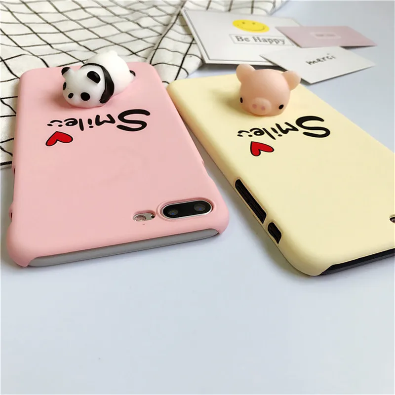 Милый чехол для мобильного телефона с мягким силиконовым милым животным декором
