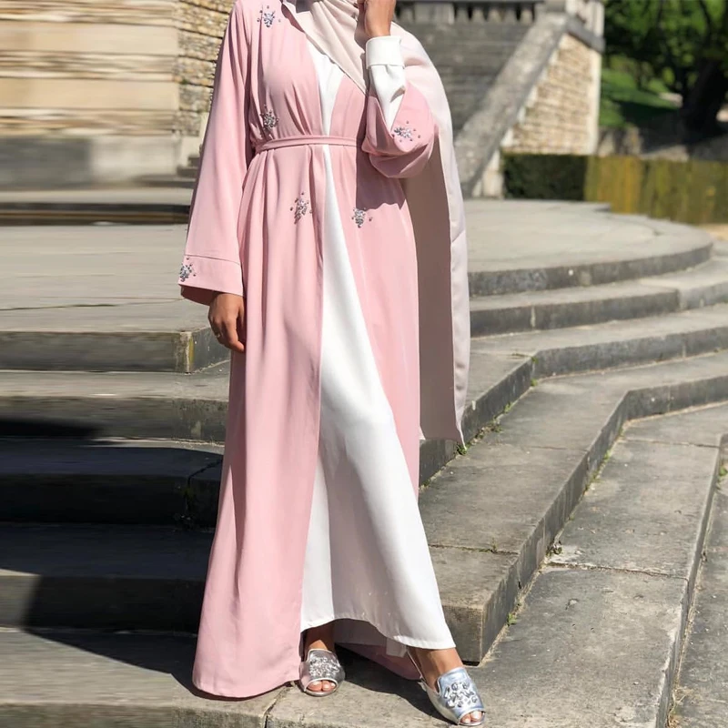 Мусульманское кимоно Abaya кафтан мусульманский хиджаб платье Caftan Marocain Ramadan Elbise qar
