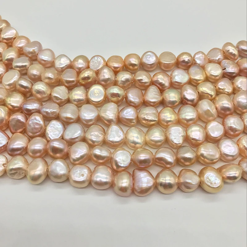 Бусина из пресноводного жемчуга неправильной формы 8 9 мм 34 см P029|pink pearl beads|pearl