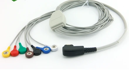 2 шт./лот совместимый новый кабель DMS 300-3300-3A 10lead holter ecg snapAHA m cable 300 Holter DVR ECG EKG Cabl |