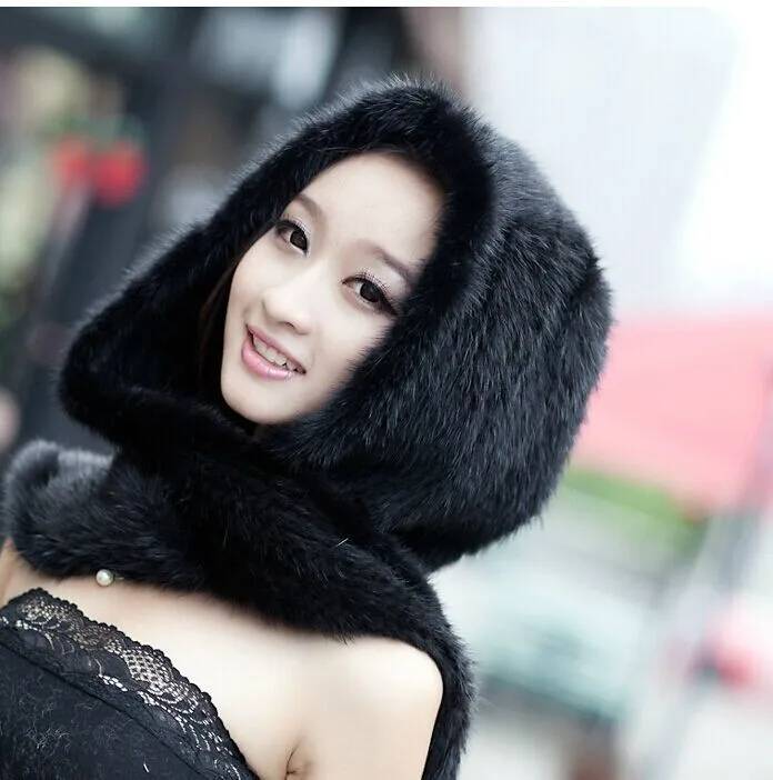 Бесплатная доставка новая зимняя норковая шапка 2014 мс шарф сплошной из чистого