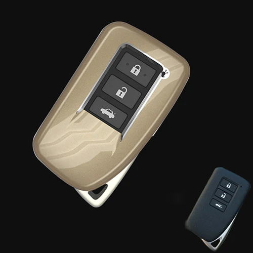 Золотой Автомобильный ключ чехол для Lexus IS200 IS350 ES200 ES250 ES300H GS200T GS300H NX300 RX200 RX450 ключи крышка чехла аксессуары для интерьера - Название цвета: Золотой