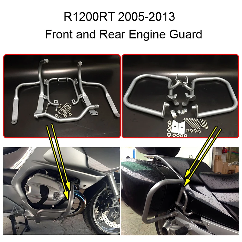 Защита бампера для BMW R1200RT 2005 2006 2007 2008 2009 2010 2011 2012 2013 защита переднего и заднего