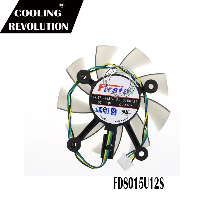 

75MM FD8015U12S DC12V 0.5AMP 4PIN Cooler Fan For ASUS GTX 560 GTX550Ti HD7850 Graphics Video Card Cooling Fans