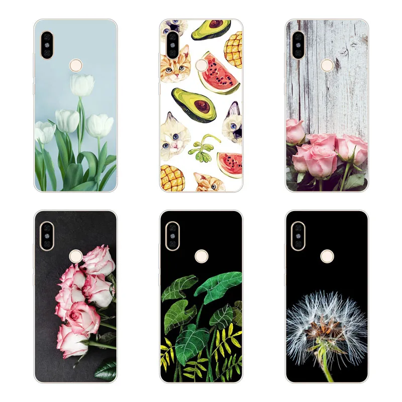 xiaomi redmi note 5 pro Case Silicon Popular flowers Painting Soft TPU Back Cover for Protect Phone cases shell |