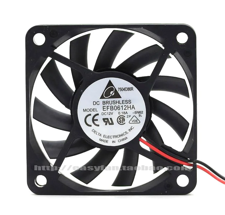Совершенно новый ультратонкий охлаждающий вентилятор DELTA 6CM EFB0612HA 6010 12V 0.18A с