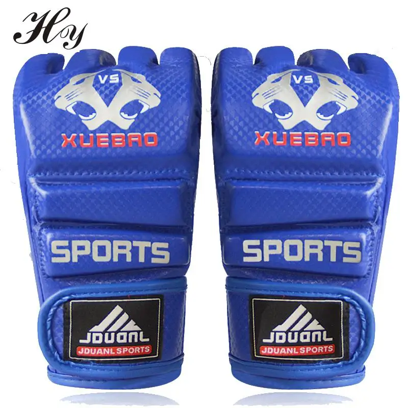 

Red Black Blue Sandbags Mma Gloves Half Fighting Boxing Gloves Men Boxeo Luva De Muay Thai Sandbag Training Guantes MMA Mitts