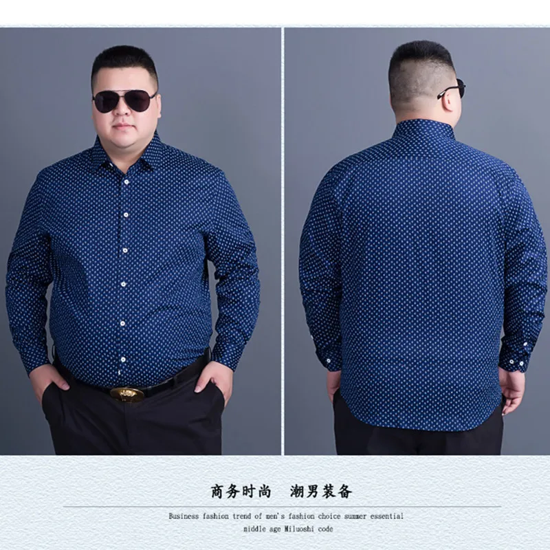 Большие размеры 8XL 7XL мужские платья рубашки брендовая одежда модная Camisa Social