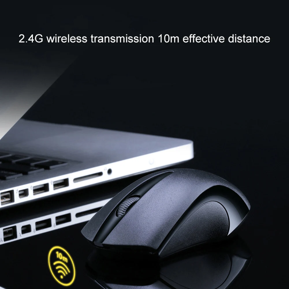 Q2 Ergonomic 3 Keys 1600DPI 2.4GHz Auto Sleeping Power Saving Wireless Mouse Office Mice for PC Laptop | Компьютеры и офис