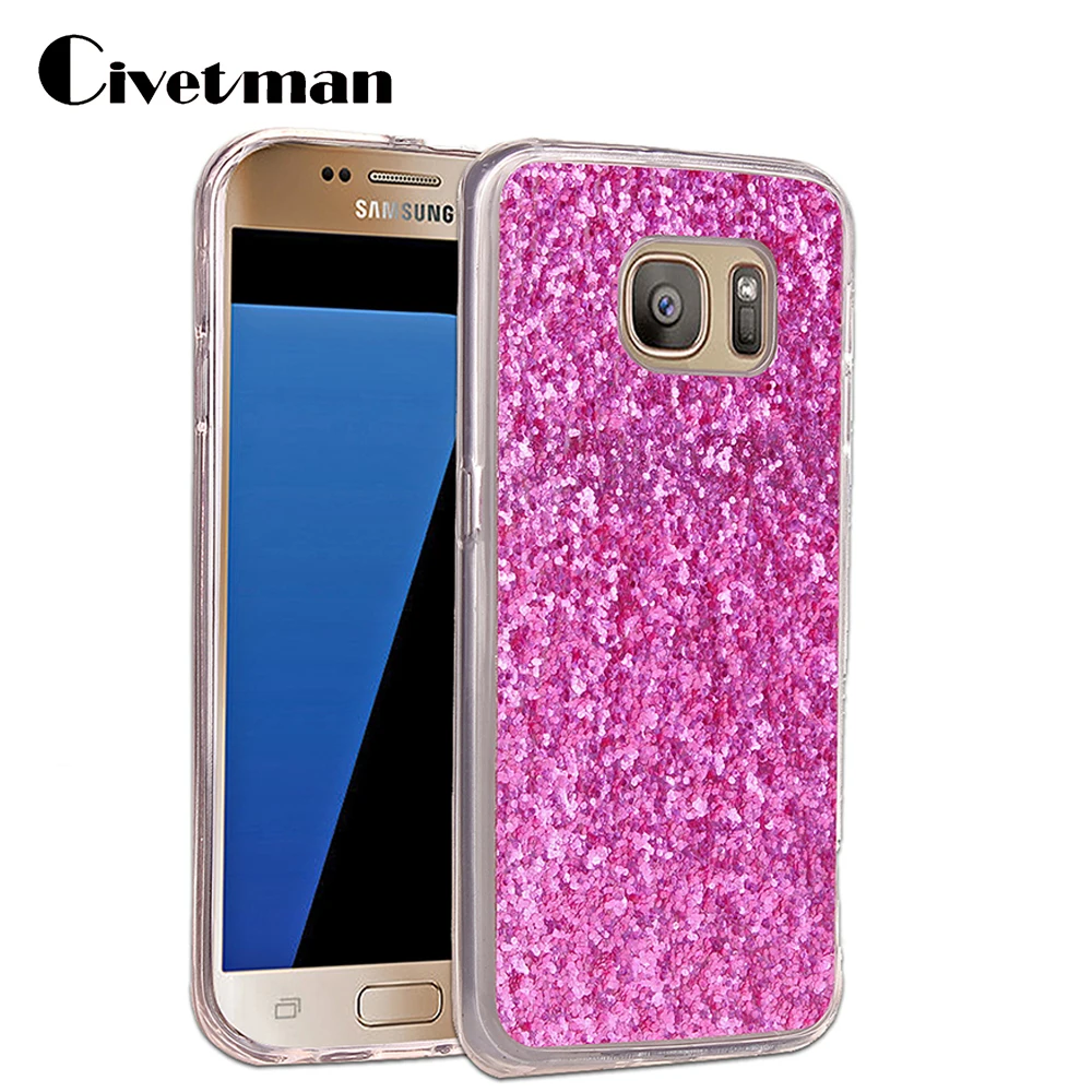 Чехол для телефона Samsung galaxy S7 G9300 SM s7 edge G9350 Блестящий ТПУ силиконовый гелевый