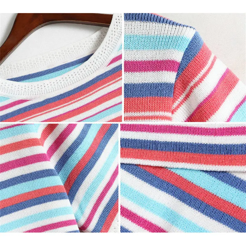 Облегающая Юбка в полоску с укороченным топом комплект лето 2020 корейская мода