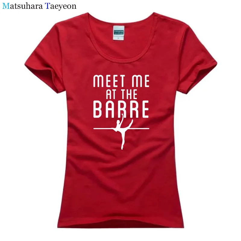 Женские балетки с забавным принтом Meet Me At The Barre летние футболки коротким рукавом