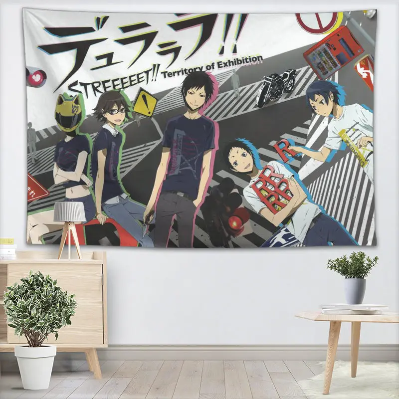 

Гобелен с изображением аниме Durarara, настенный Декор для дома, Настенный Ковер, пляжный плед, коврик для йоги