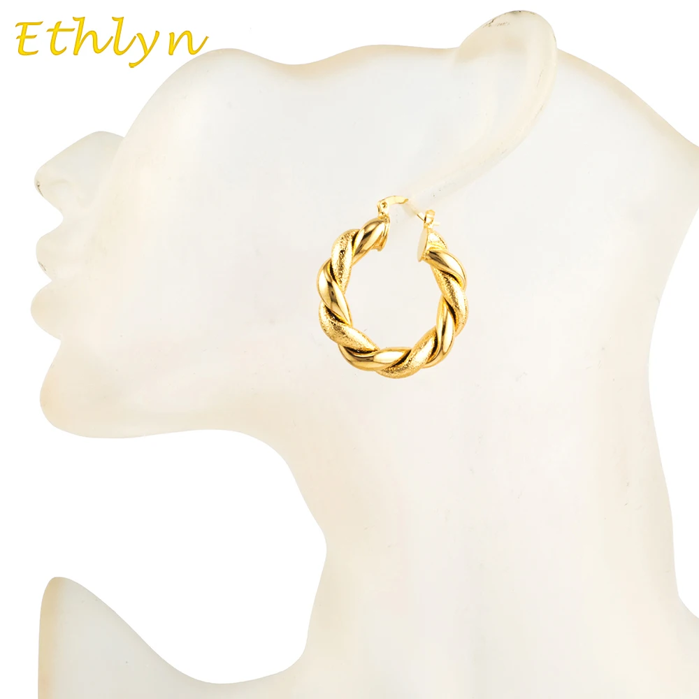 Ethlyn африканские серьги золотого цвета Sutd ювелирные изделия женские Эритрея
