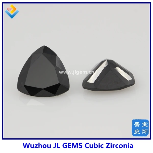 

100pcs In Stock Free Shipping 3mm-10mm Synthetic Trillion Black Cubic Zirconia Stone