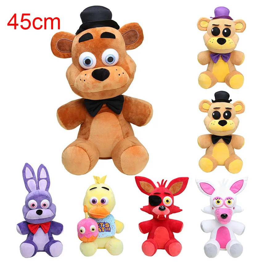 7 шт. плюшевые куклы FNAF Five nights at freddy's 18 дюймов 45 см мангл фокси бонни и чика фредди
