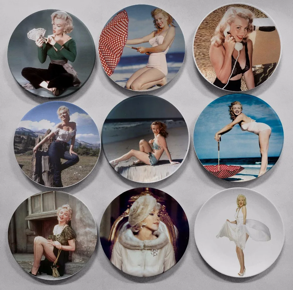 Marilyn Monroe голливудская декоративная тарелка для дома Настенное подвесное блюдо