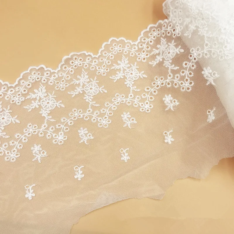 2 ярда африканская кружевная ткань нигерийская Высококачественная Белая вышивка