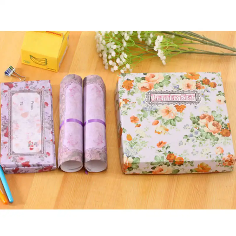 DoreenBeads романтическая винтажная бумага с буквенным принтом и конверт цветы на