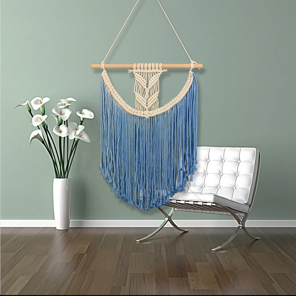 Новый макраме настенный гобелен ручной тканый кулон украшения дома церемонии