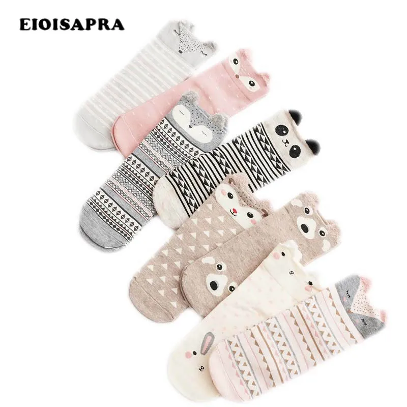 Милые носки [EIOISAPRA] с рисунком панды/кролика стерео оригинальные рисунками из