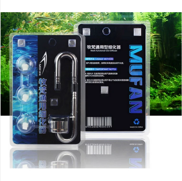 Stainless Steel Aquarium CO2 System U-Tubes Bend Diffuser Atomizer Fish Tank Carbon Dioxide Reactor Ceramic refinement Kit Set | Дом и сад