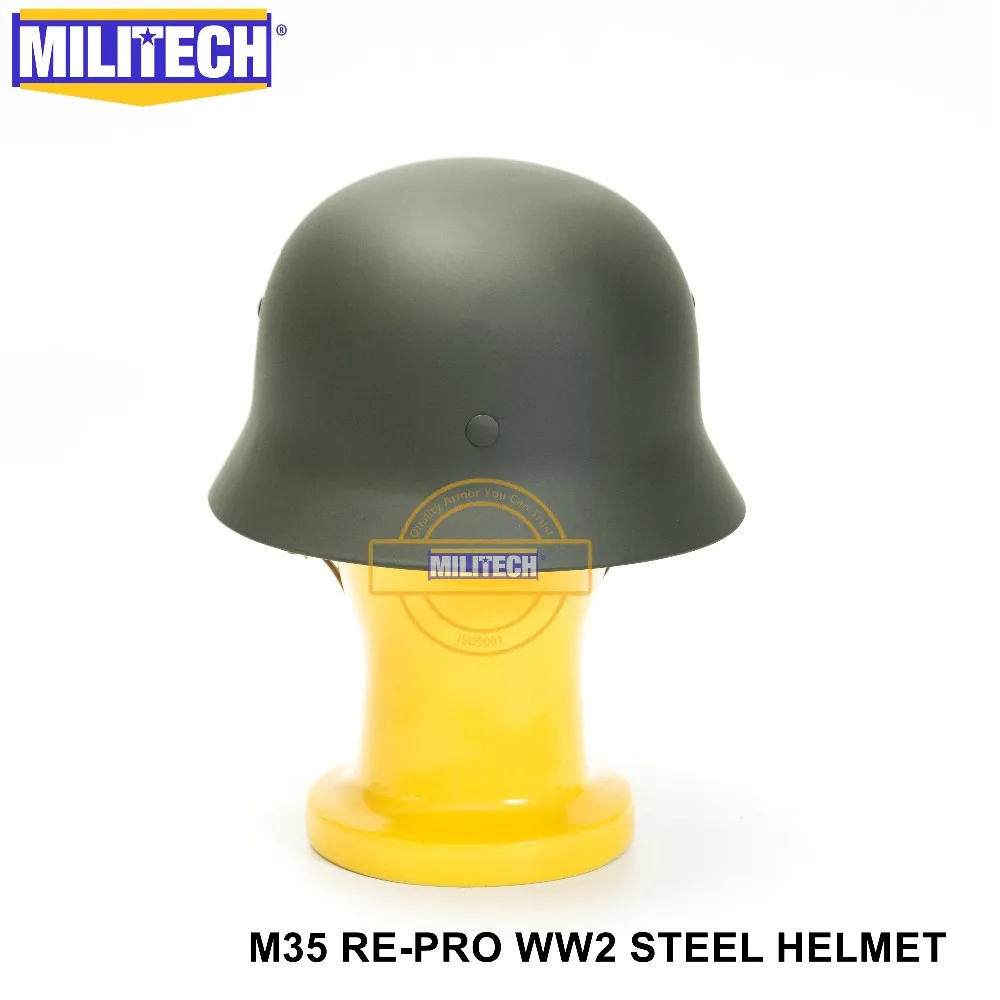 MILITECH Армейский зеленый WW2 Пособия по немецкому языку M35 Сталь шлем Второй мировой