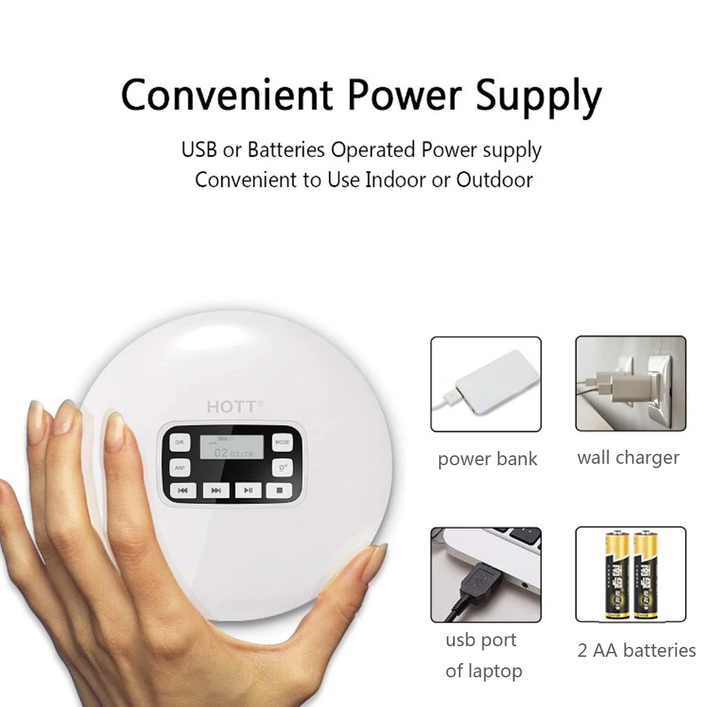 Портативный cd плеер персональный воспроизведение CD и MP3 дисков хорошо подходит