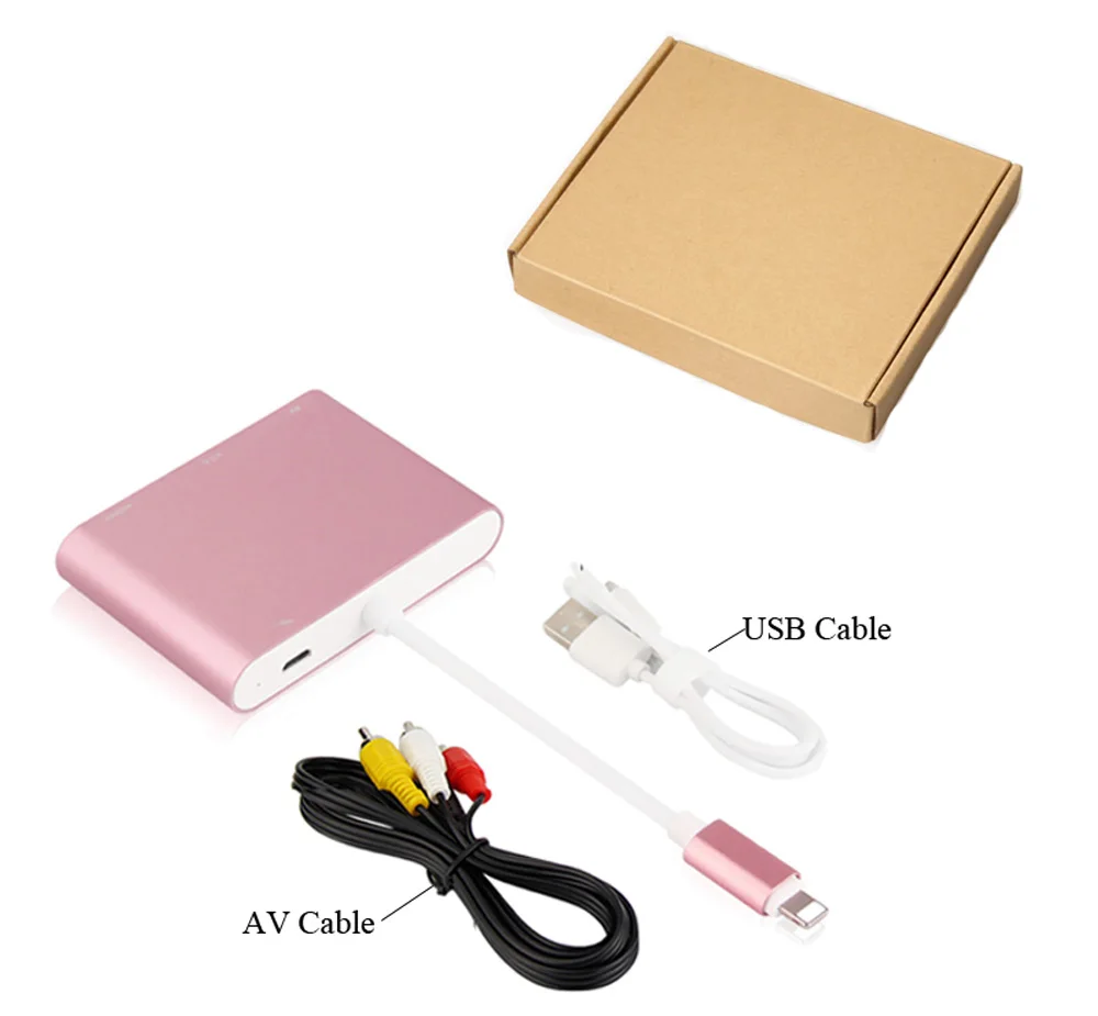 HDTV адаптер кабель для Lightning/HDMI VGA AV аудио-видео кабель-адаптер для iPhone X 8 7 6 plus для iPad Air/Mini/Pro