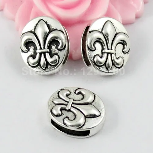 Слайдер для браслета набор из 20 шт. серебристые наконечники ожерелий шнура бусин