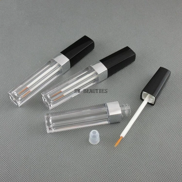 

500Pcs/Lot 3.5ml Clear lucency Plastic eyeliner packaging Containers Originales New Style Square Liquid eyeliner Empty Bottles