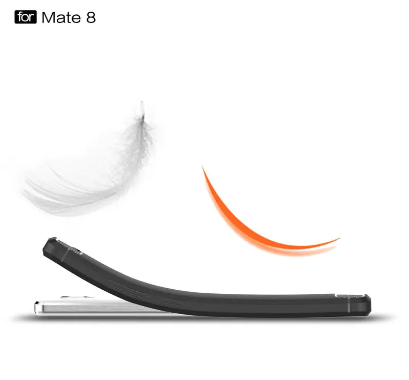 Для Huawei Коврики 8 чехол Роскошные углеродного Волокно матовый Силиконовая резина