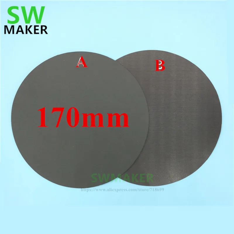 

170mm Round Magnetic adhesive Print Bed Tape Print Sticker Build Plate Tape FlexPlate for DIY Kossel/Delta 3D Printer parts