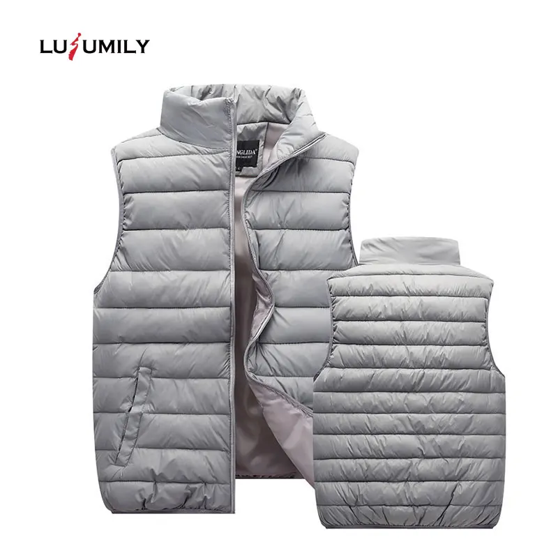 

Lusumily Plus Size M-5XL Sleeveless Winter Jacket Black Down Vest Women's Windproof Warm Waistcoat Outwear Women Vests Hot Sales