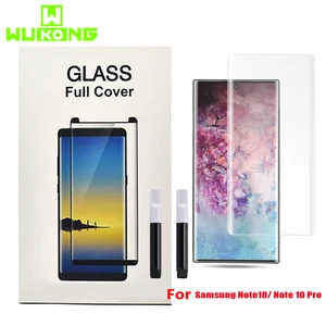 uv liquid full glue tempered glass for samsung note 10 plus screen protector for galaxy s10 plus s9 note 9 film with uv light free global shipping