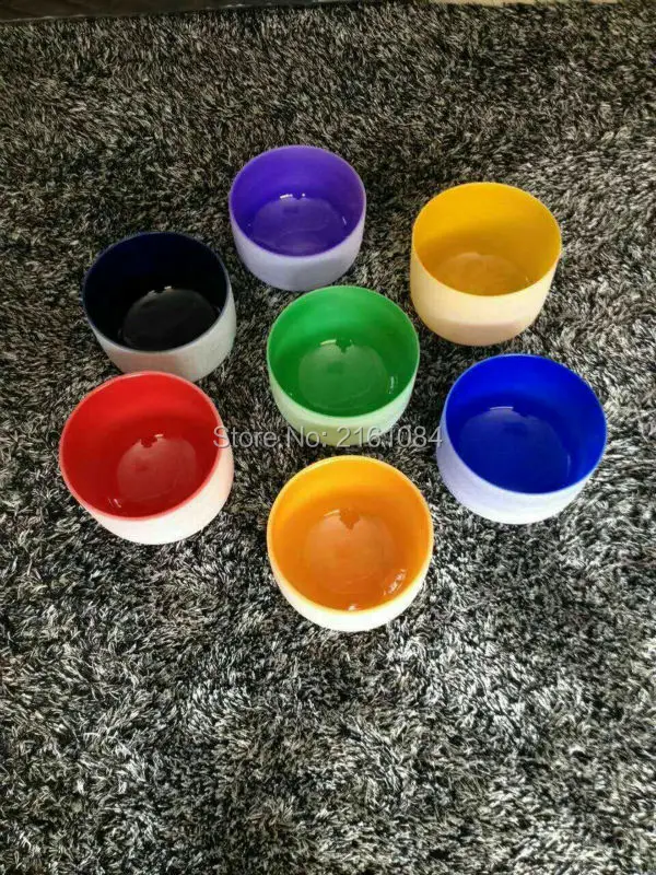 8&quot Red Color C Root Chakra Frosted Quartz Crystal Singing Bow with free suede and o ring | Bells &amp Chimes