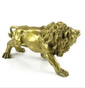 Красивая бронзовая латунная Статуэтка Лев 5 ''(дюймы)|lion figurine|lion statuelion bronze |